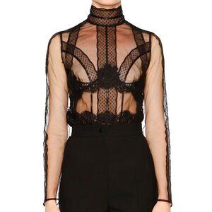 Dolce & Gabbana Tulle Sheer Blouse *NEW* IT 46 (US 10)